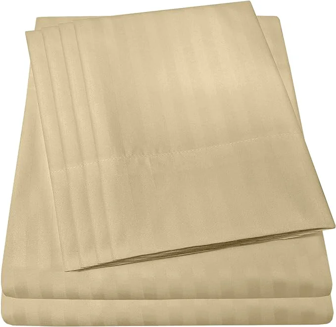 Carefully Designed Twin Size Bed Sheets – 4 Piece 1500 Supreme Collection Fine Brushed Microfiber Deep Pocket Twin Sheet Set Bedding – 1 EXTRA PILLOW CASES GREAT VALUE Twin Dobby Sage Original Design