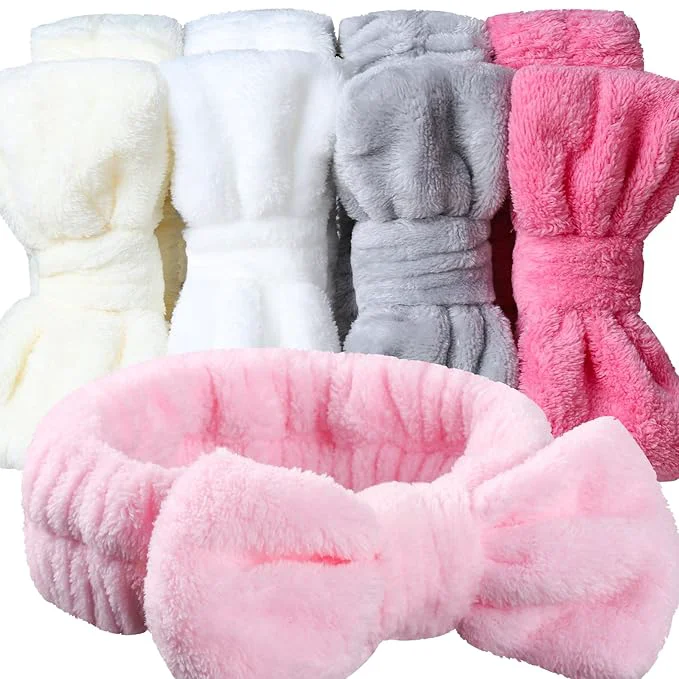 Comfortable Teenitor 5 Pack Spa Headband for Washing Face Girls Makeup Headband Bow Tie World-Class