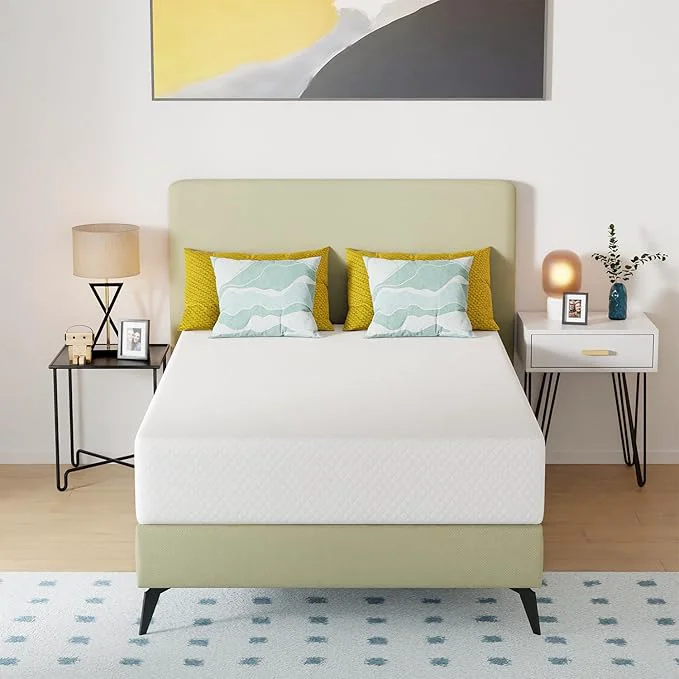 Efficient FDW 12 Inch Full Mattress Medium Firm Gel Memory Foam Mattress White Bed in a Box CertiPUR-US Pressure Relief Cooling Ventilated Foam Washable Removable Cover Genuine