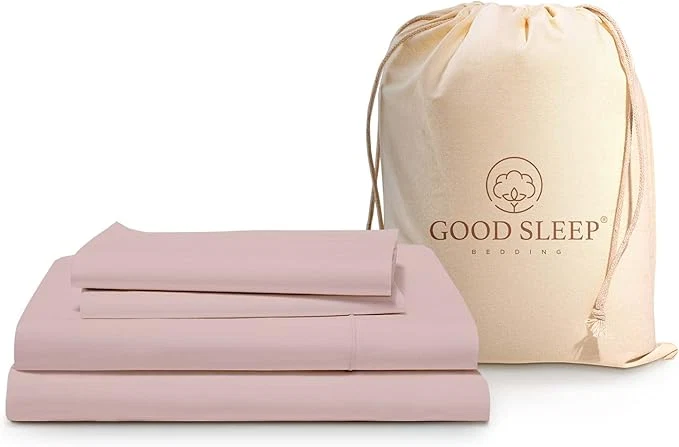Carefully Designed Good Sleep Bedding 1000 TC Queen Sheet Set – 4 Pc Cooling Sheets Egyptian Cotton Sateen 16 quot Deep Pocket Luxury Hotel Sheets – Blush High-Quality
