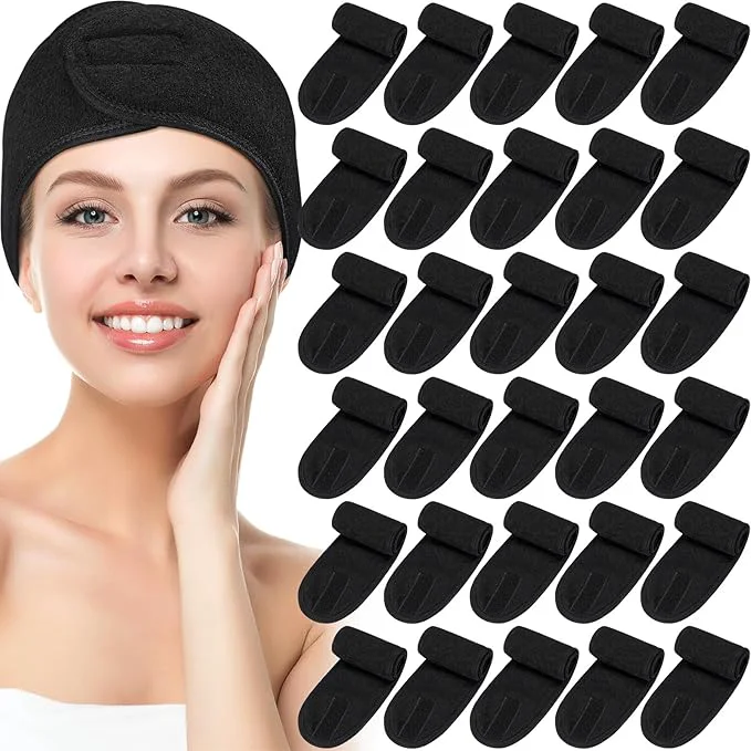 Soft Hoteam 30 Pack Spa Headband Facial Esthetician Hair Wrap Verified