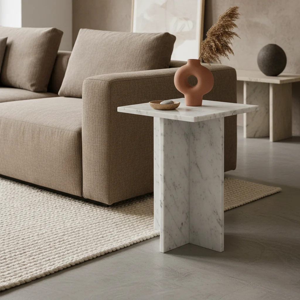 Next-Generation Beijing side table white marble Optimized