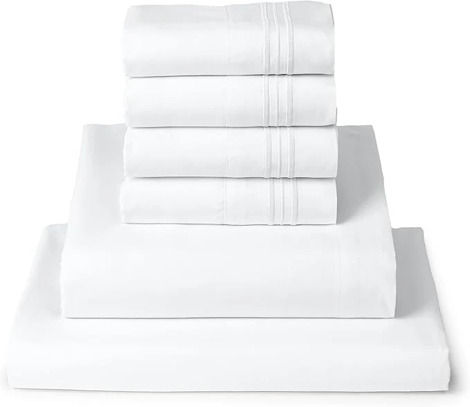 User-Friendly Mellanni Queen Sheet Set – 6-Piece Iconic Collection Bedding Including 4 Pillowcases 16-Inch Deep Pocket Easy Care Extra Soft Cooling Sheets Brushed Microfiber – White Effective