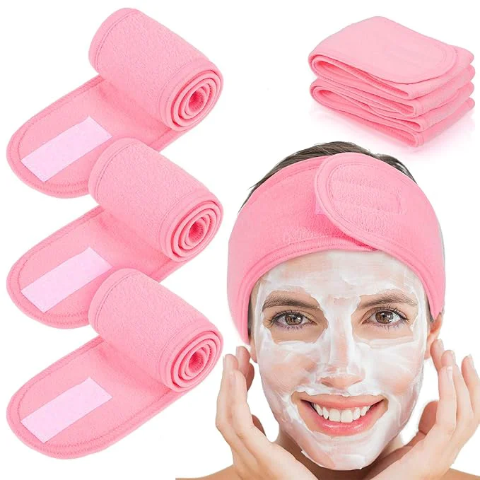 Certified Whaline 4 PCS Spa Headband Make up Hair Band Stretch Terry Cloth Headband Artisan