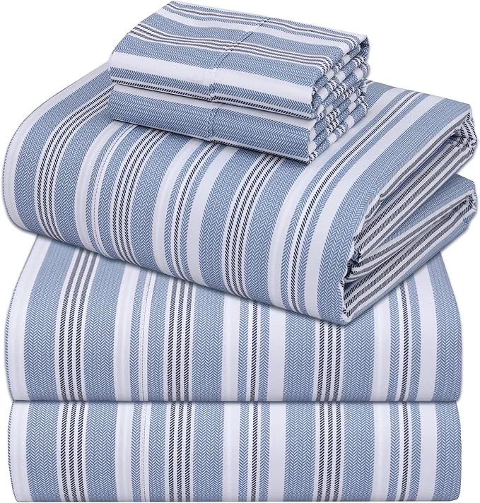 Original Design ZOYER Cotton Sheets – Split King Size Percale Bedding Cooling amp Breathable Durable with a Crisp Soft amp Comfortable Feel 16 quot Deep Pocket 5-Piece Set Nautica Herringbone Environmentally Friendly