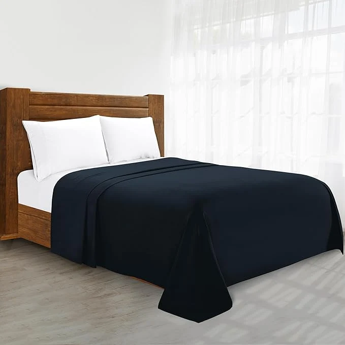 Exclusive Luxury Flat Sheet on Amazon Elegant Comfort Wrinkle- 1500 Premier Hotel Quality 1-Piece Flat Sheet Full Size Black Innovative