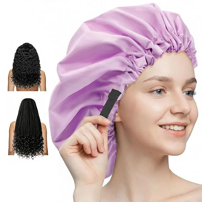 Effective Aquior Shower Cap Extra Adjustable Shower Caps High-Performance
