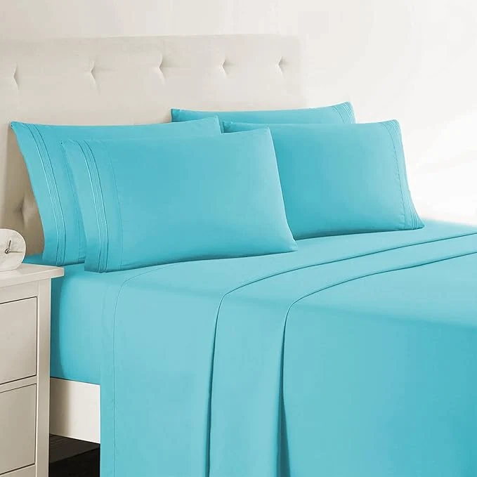 Casual Clara Clark Queen Sheets 6 Piece Set – Hotel Luxury Sheets for Queen Size Bed Super Soft Bedding Set Beach Blue Innovative