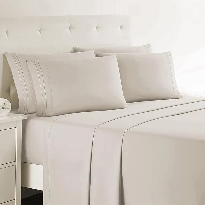 Elegant Clara Clark Full Sheets – Hotel Luxury 6 Piece Bed Sheets for Full Size Bed – Soft Bedding Sheets amp Pillowcases Fits Mattress up to 16 inch deep. Full Linen Excellent