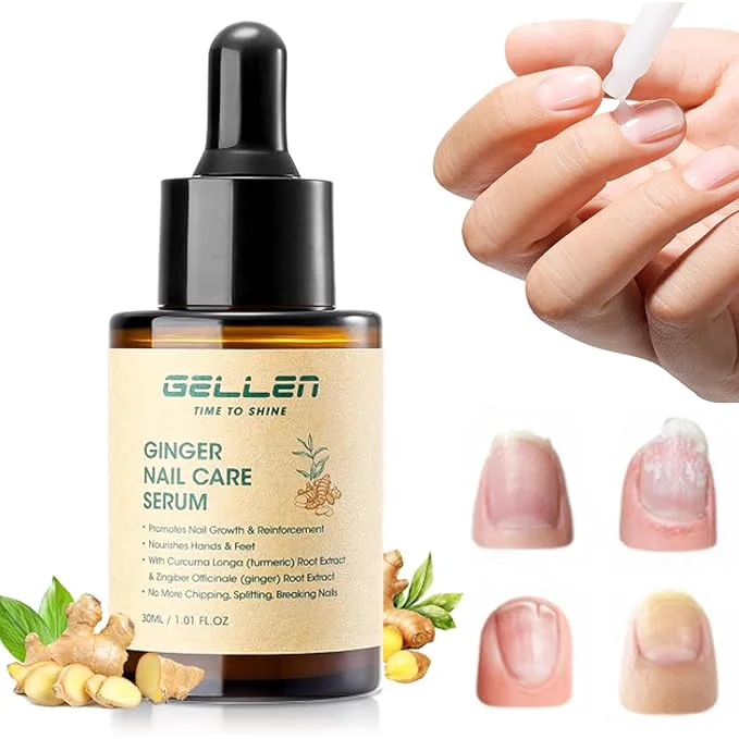 Elegant Gellen 30ml Ginger Nail Growth Serum Recyclable