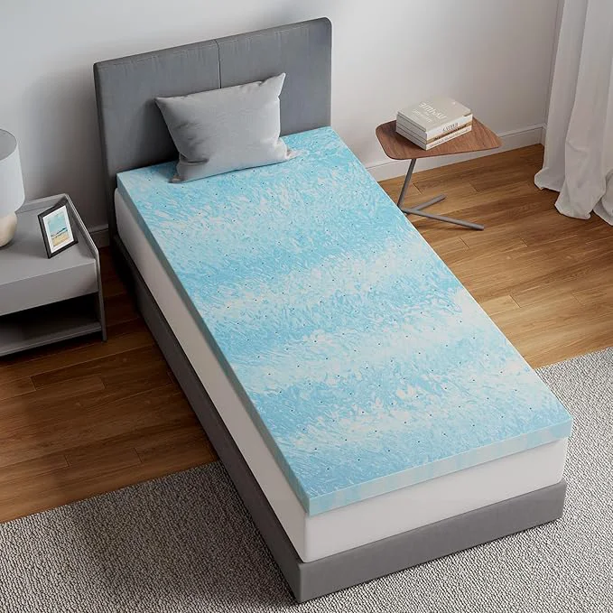 Optimized Novilla Memory Foam Mattress Topper Twin XL – 3 Inch Cooling Gel Infused Memory Foam Slow-Rebound Pressure Relief CertiPUR Comfort for Sleeper Sofa RV Camper Dorm Room Top-Quality