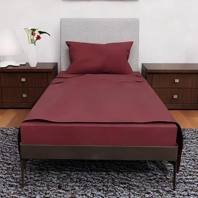 Responsible Twin XL Sheets Set – 3 Piece Bedding – Wrinkle Fade Resistant Double Brushed Microfiber – Deep Pockets Easy Fit – 1800 Series Ultrasoft Cooling Sheets Burgundy Modern