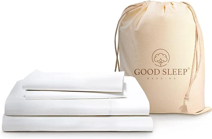 Smooth Good Sleep Bedding Egyptian Cotton Bed Sheets Full Size 4 Piece Luxury Sheet Set Long Staple Cotton Bedding Sateen Weave Full White Next-Generation
