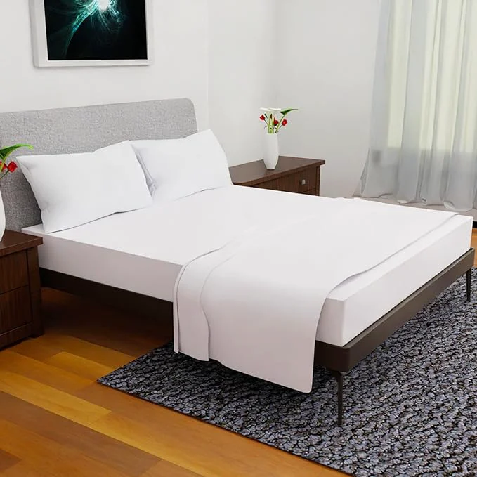 Comfortable California King Sheet Sets – 4Pcs Cal King Bedding Set Deep Pocket Double Brushed Microfiber Fade Resistant Soft amp Breathable Bed Sheets for Comfort White Smooth