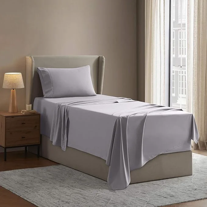 Natural Nestl Twin Sheet Set – 1800 Ultra-Soft Microfiber Twin Bed Sheets – Double Brushed – Deep Pockets – Easy Fit – Extra Soft – 3 Piece Set – Bedding Sheets amp Pillowcases Twin Grey Lavender Carefully Designed
