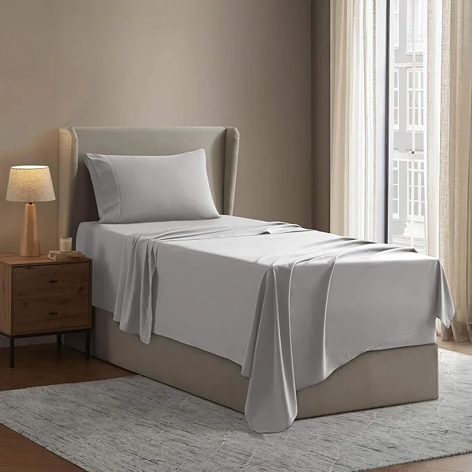 Verified Nestl Twin Sheet Set – 1800 Ultra-Soft Microfiber Twin Bed Sheets – Double Brushed – Deep Pockets – Easy Fit – Extra Soft – 3 Piece Set – Bedding Sheets amp Pillowcases Twin Light Grey Certified