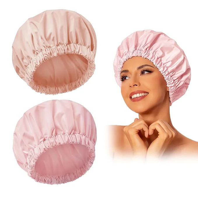 Efficient Reusable Shower Cap for Women Large Waterproof Shower Bonnet Modern