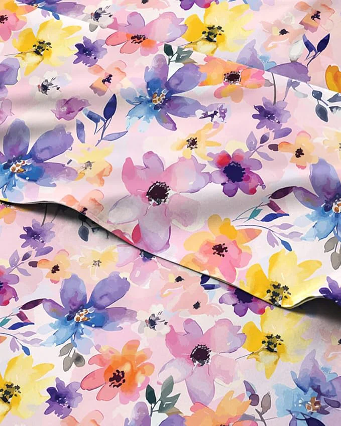Fashionable Floral Sheets – Pink Flower Bed Sheet Set – 1 Flat 1 Fitted amp 1 Pillowcase w Deep Pockets – Comfy Cozy Wrinkle amp Fade – Boho Botanical Bedding – Soft Breathable amp Cooling – Twin XL Size Set Luxury