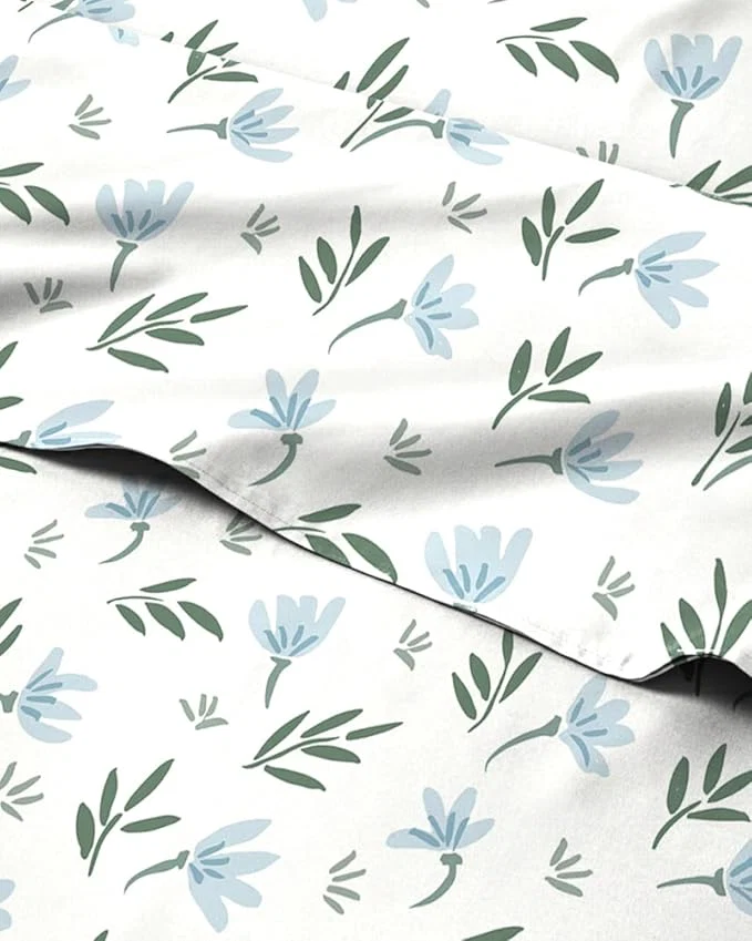 Reliable Floral Sheets – Flower Print Bed Sheet Set – 1 Flat 1 Fitted amp 1 Pillowcase w Deep Pockets – Comfy Cozy Wrinkle amp Fade – Boho Botanical Bedding – Soft Breathable amp Cooling – Twin XL Size Set Reusable