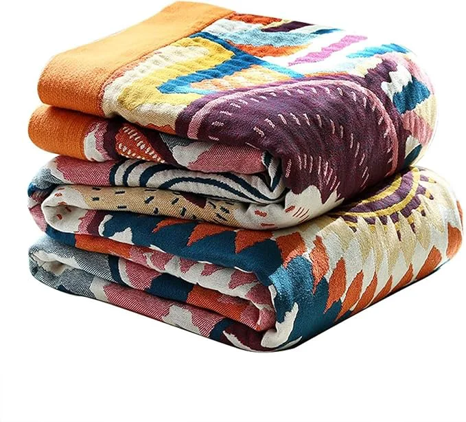 Exclusive MSGKV Boho Throw Blanket for Bed Couch Cotton Throw Blankets 80 39 39 x90 39 39 Travel Spring Reversible Versatile Woven Blanket Home Decor Lightweight