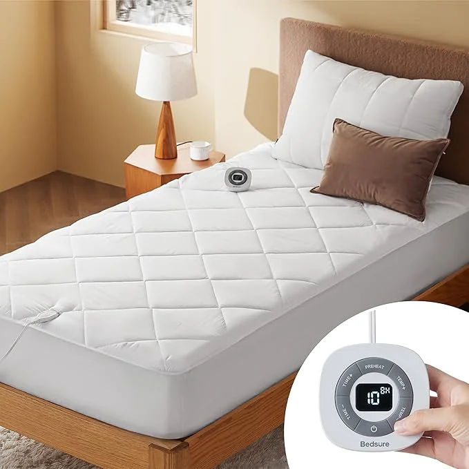 Luxury Bedsure Heated Mattress Pad Full – Bed Warmer with Memory amp Preheat Functions 12-Hour Auto Off amp 10 Heat Settings Single Controller Fast Heating Brushed Electric Mattress Pad Full 54 quot x75 quot Modern