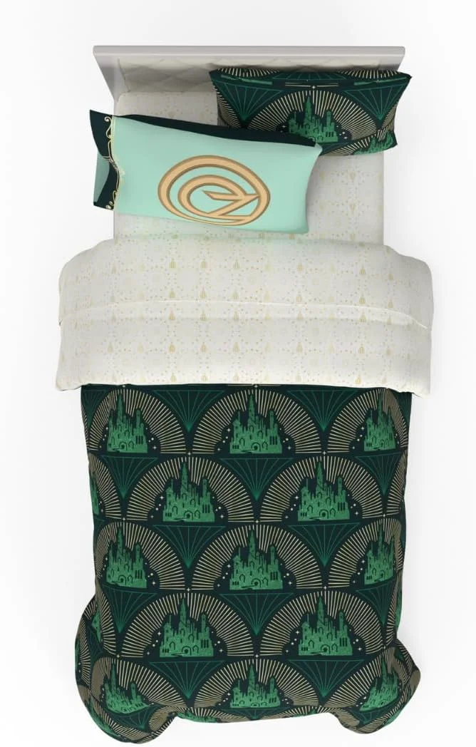 Green Collectibles Wicked Lux Bedding 5 Piece Super Soft Reversible Comforter and Sheet Set with Sham Twin ly Licensed Product By Franco High-Quality