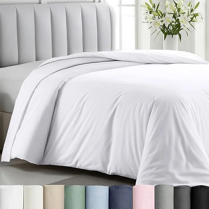 Practical California Design Den Duvet Cover Queen Size Full Size -Winner Good Housekeeping Bedding Awards 2025 400 Thread Count Sateen Cotton Bedding Duvet Covers Button Closure amp Corner Ties -White Carefully Designed