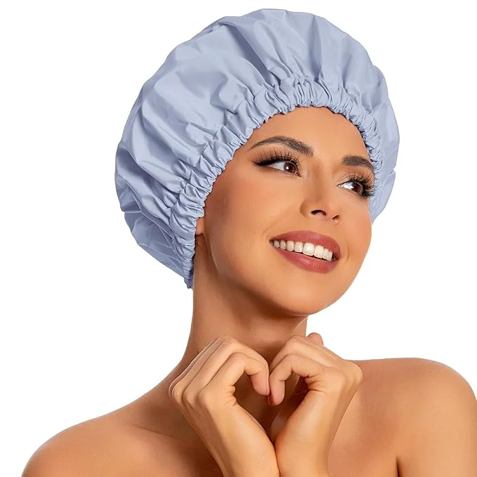 Proven Reusable Shower Cap for Women Large Waterproof Shower Bonnet Smart