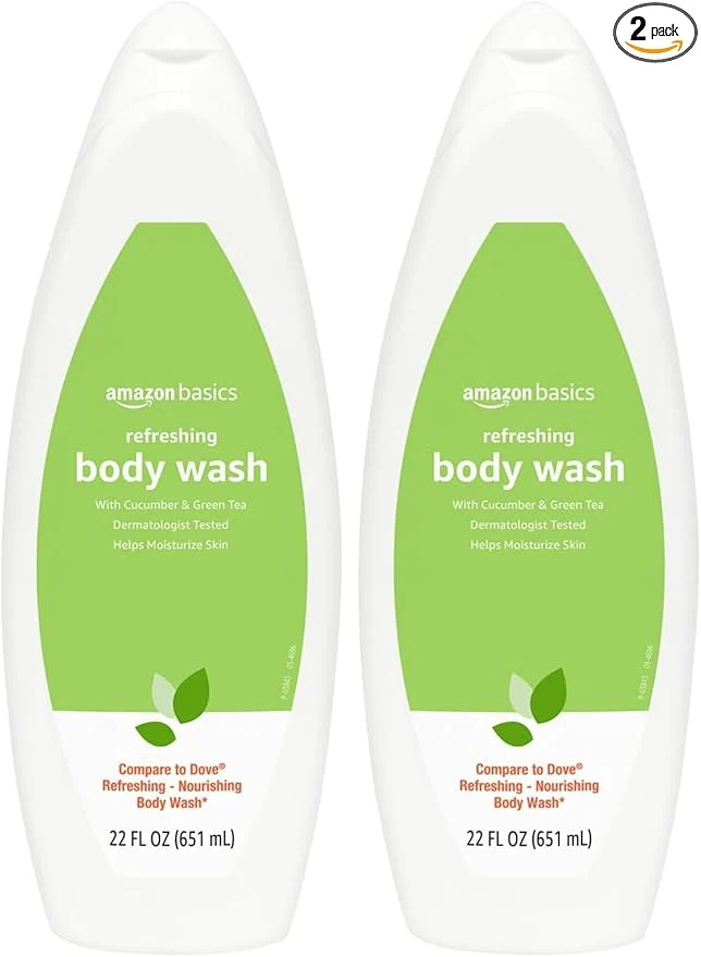 Original Design Amazon Basics Refreshing Nourishing Body Wash Cucumber Green Tea Top-Quality