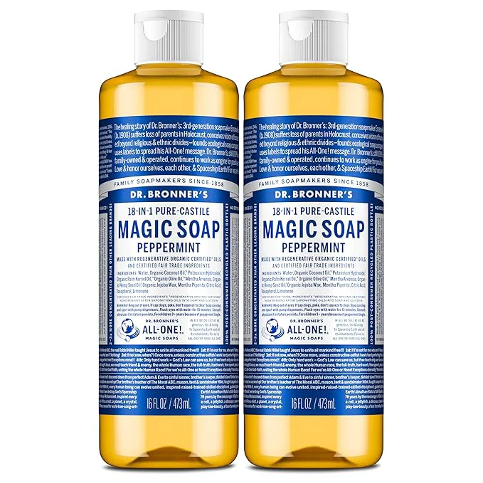 Carefully Designed Dr. Bronner’s Soap-Pure-Castile Liquid Soap-Regenerative Organic Functional
