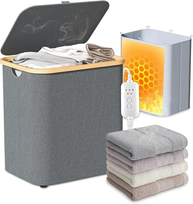 Stylish Towel Warmer Laundry Basket 2-in-1 Foldable Towel Warmer Quality