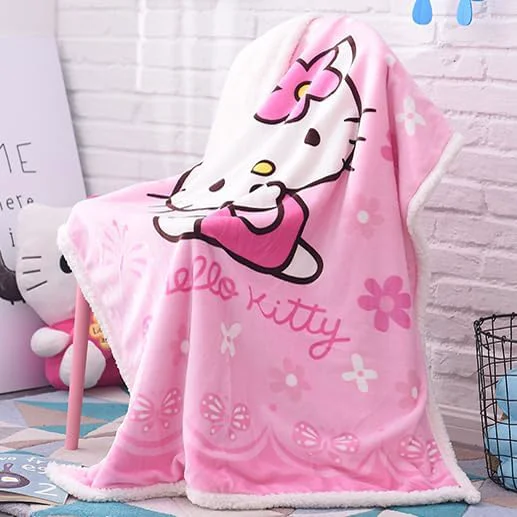 Lightweight Cartoon Printing Throw Blanket for Girls Kids Adults 40 quot x55 quot All Seasons Flannel Fleece Blanket Soft amp Warm Plush Blankets for Couch Sofa Bed Camping Travel Pink 001 Fine