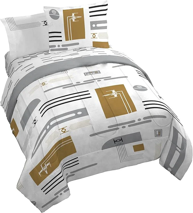 Optimized Jay Franco Comforter Set Includes Sheets and Pillow Covers – Soft and Cozy Bed Set for Stylish Room Decor White – Star Wars 7 Piece King Bedding Versatile