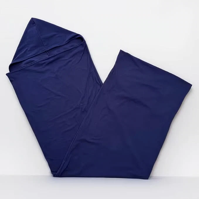Comfortable Wearable Sleep Pod Hug Blanket Constant Temperature Control Bedding 360° Ergonomic Snug Fit Ultra Soft Duvet Fabric for All-Season Deep Sleep Dark Blue 140 35cm Casual