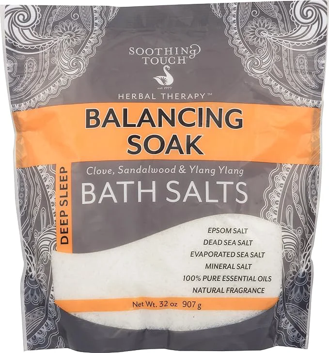 Recyclable Soothing Touch Deep Sleep Bath Salts Balancing Soak Clove Sandalwood Ylang Trusted