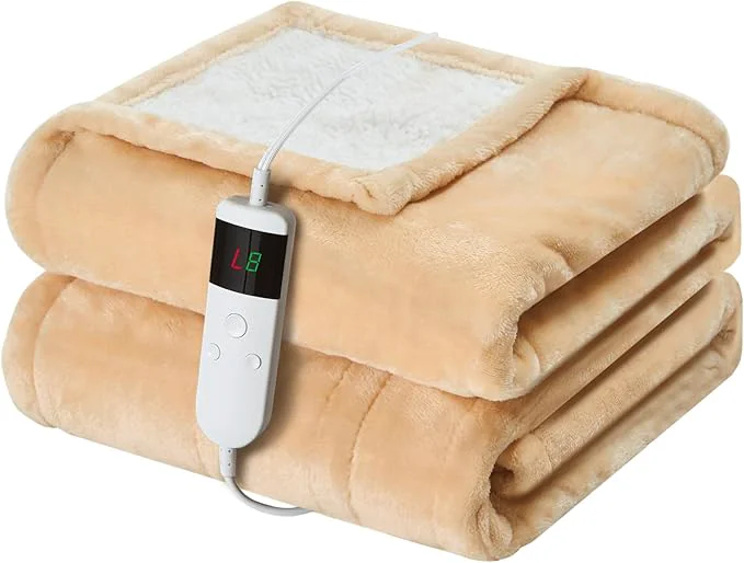 Artisan Electric Heated Blanket Twin Size 62 39 39 x84 39 39 Soft Flannel amp Sherpa Electric Blanket with 10 Heating Levels Automatically Shut Down After 8h with Overheat Protection Machine Washable Convenient