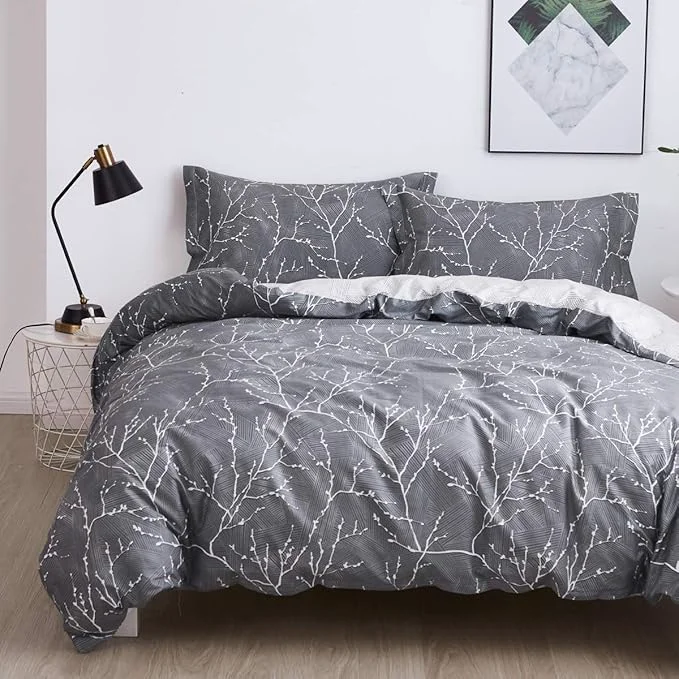 Responsible OAITE Duvet Cover Set Cotton Comforter Cover with Floral Pattern Duvet Cover Set Soft Bedding Set Includes with 3 Piece 2 Pillow Shams 1 Duvet Cover Trusted