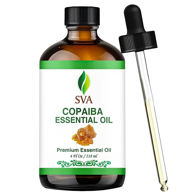 Crafted SVA Copaiba Essential Oil – 4 Fl Oz – Natural Copaiba Oil Pure