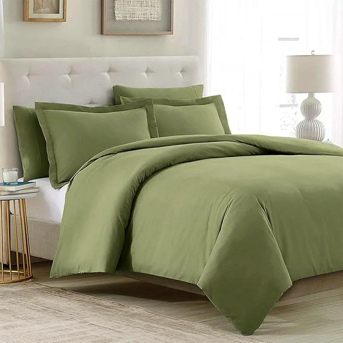 Specialty Mellanni Duvet Cover Set – 3 PC Iconic Collection Bedding Set – Hotel Luxury Extra Soft amp Cooling – Microfiber – Button Closure and Corner Ties Twin Sage High-End