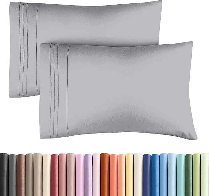 Minimalist King Pillow Cases Set of 2 – Ultra Soft Hotel Quality Pillowcase Covers – Comfy Cozy amp Wrinkle – Shrinkage Stain amp Fade Resistant – Machine Washable Pillow Protectors – 2 Piece Set – Steel Blue Durable