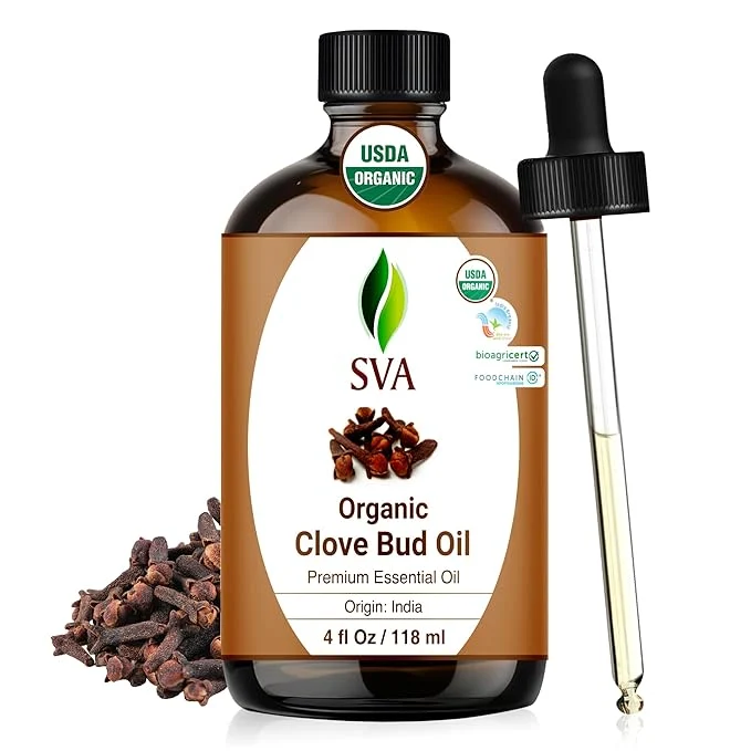 Next-Generation SVA Clove Essential Oil Organic – 4 Fl Oz – Natural Organic Clove Oil Exceptional