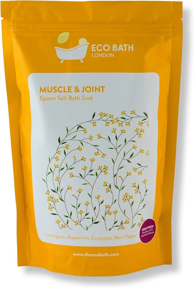 Elegant Eco Bath London Muscle Joint Epsom Salt Bath Soak – Pouch 2.2 LB Made in UK Advanced