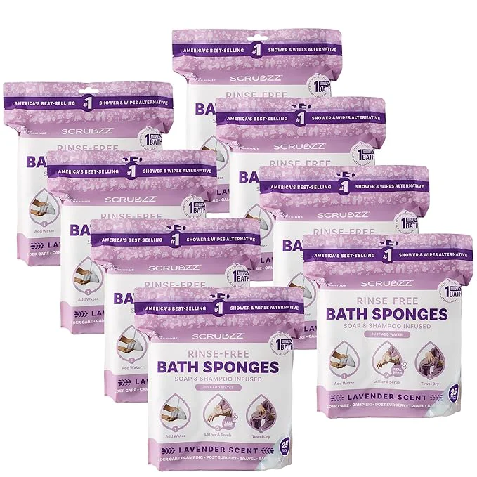 Elite Scrubzz Disposable No Rinse Bathing Wipes Crafted