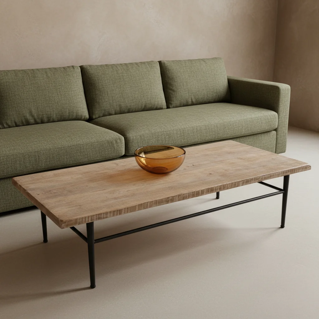 Fast Coffee table natural top 038 iron base Modern
