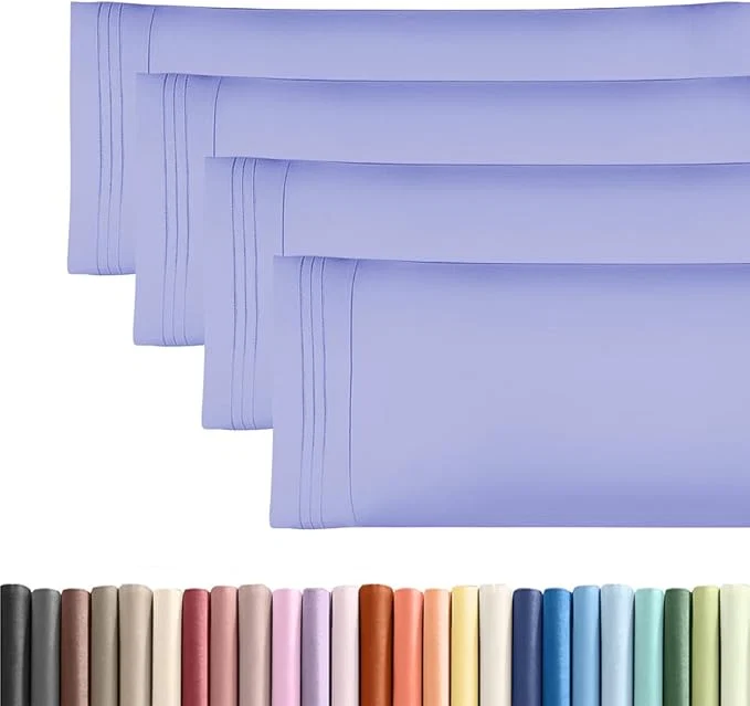 Casual Body Pillowcases Set of 4-20×54 Long Body Pillow Case – Soft Body Pillow Cover for Sleeping amp Side Sleepers – Comfy Breathable amp Fade – Machine Washable with Envelope Enclosure – Lavender