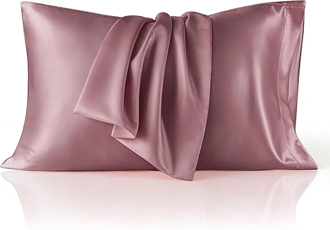 Premium Material Bedsure Satin Pillowcase for Hair and Skin Queen – Silky Pillowcase 2 Pack with Envelope Closure Similar to Silk Pillow Cases Gifts for Women Men Nostalgia Rose 20×30 Inches 2pcs Prestigious