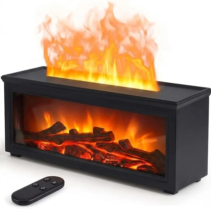 Dependable Essential Oil Diffuser 7-Color Fireplace Fire Flame Aromatherapy Humidifier Fast