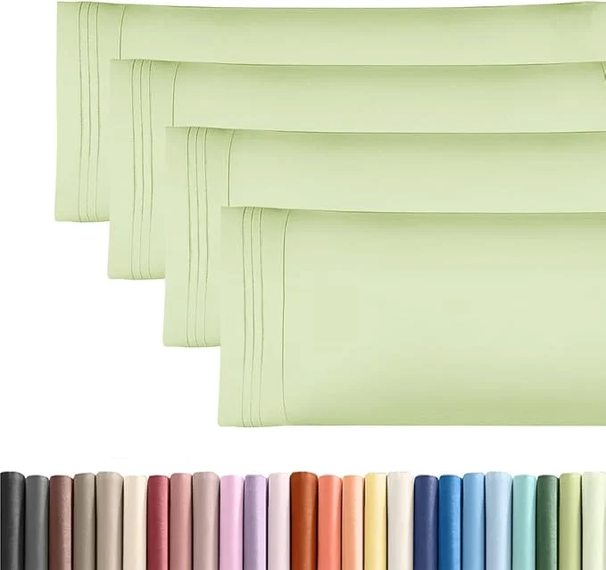 Exclusive Body Pillowcases Set of 4-20×54 Long Body Pillow Case – Soft Body Pillow Cover for Sleeping amp Side Sleepers – Breathable amp Fade – Machine Washable with Envelope Enclosure – Light Sage Green Luxury