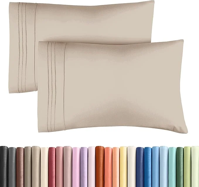 Trendy King Pillow Cases Set of 2 – Ultra Soft Hotel Quality Pillowcase Covers – Comfy Cozy amp Wrinkle – Shrinkage Stain and Fade Resistant – Machine Washable Pillow Protectors – 2 Piece Set – Wheat Healthy