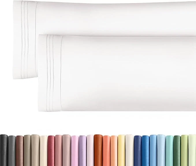 Refined Body Pillowcases Set of 2-20×54 Long Body Pillow Case – Soft Body Pillow Cover for Sleeping amp Side Sleepers – Comfy Breathable Wrinkle amp Fade – Machine Washable w Envelope Enclosure White Eco-Friendly